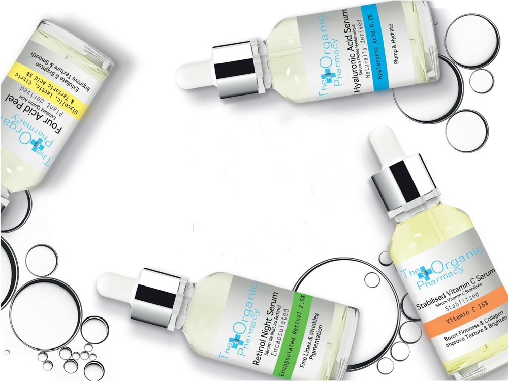 Hübsch geboostet: Die neuen Beauty-Drops von The Organic Pharmacy und Rodial ermöglichen eine gezielte Behandlung von unterschiedlichen Hautproblemen.
