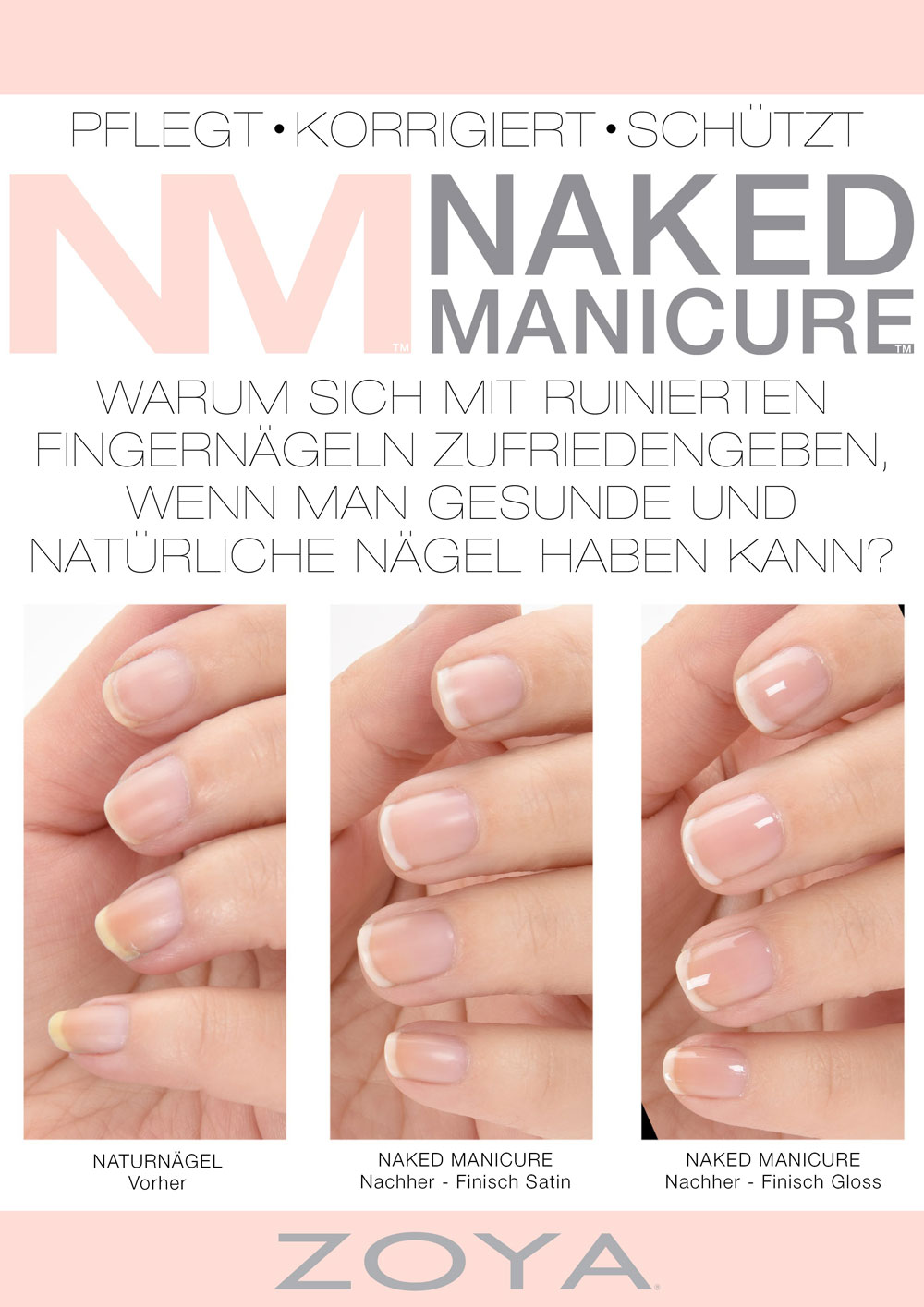 Vereint Pflege + Schutz und verhilft Dir sofort zum "my nails, but better"-look: Die Produkte der Zoya Naked Manicure-Serie, die sonrisa für Dich getestet hat. 