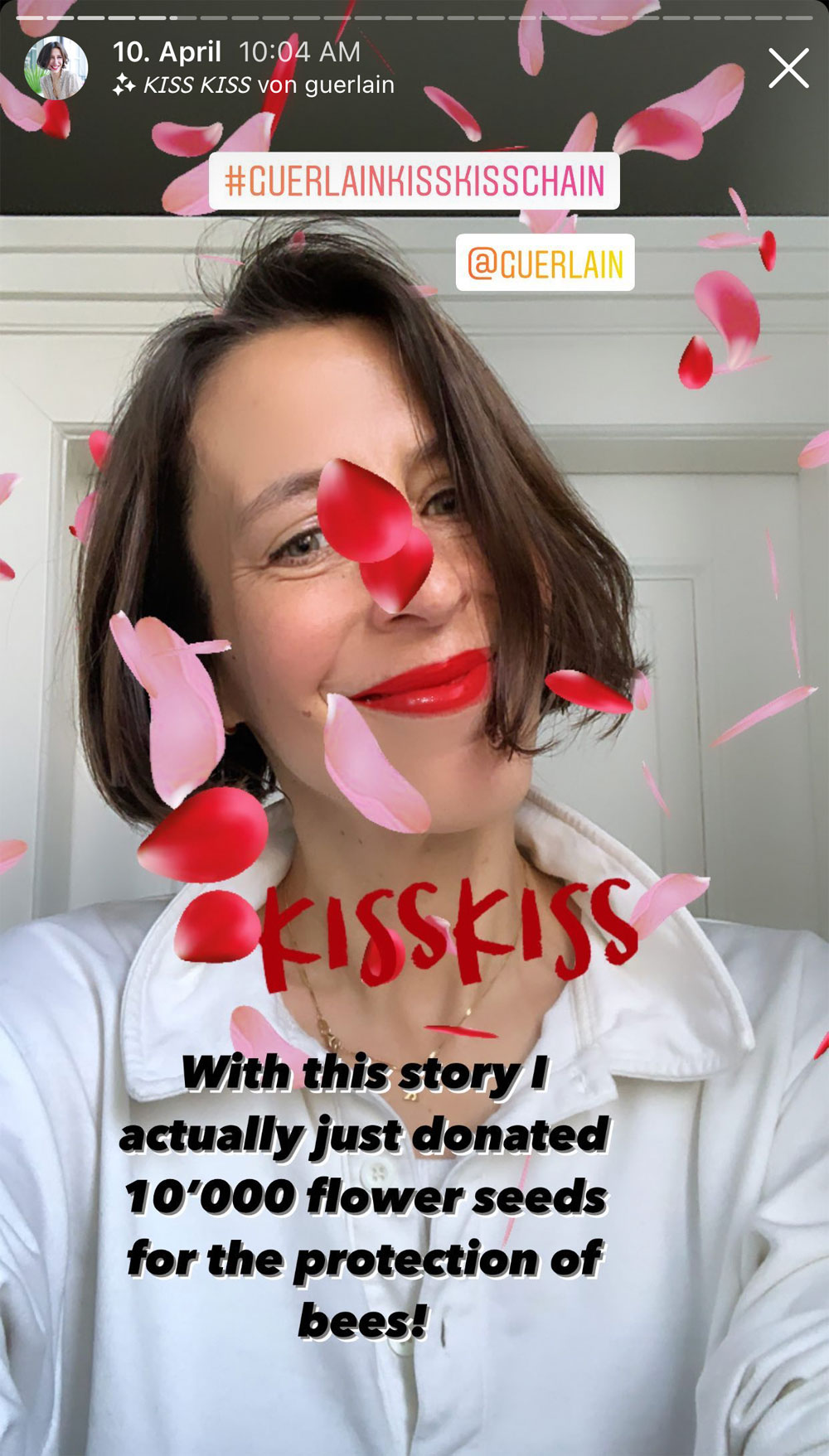 Guerlain verbindet die Lancierung der KissKiss Bloom Lippenstifte mit einer Social Media-Kampagne zum Schutz der Bienen. 
