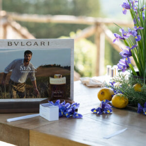 Sonrisa war an der Lancierung von Bvlgari Man Terrae Essence in der Toskana und hat viele Bilder mit 