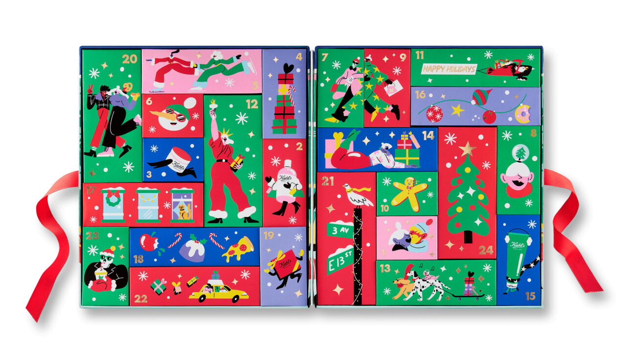 sonrisa verlost zwei Beauty-Adventskalender von Kiehl's im famosen Desing der Künstlerin Marylou Faure mit vielen tollen Beauty-Überraschungen.