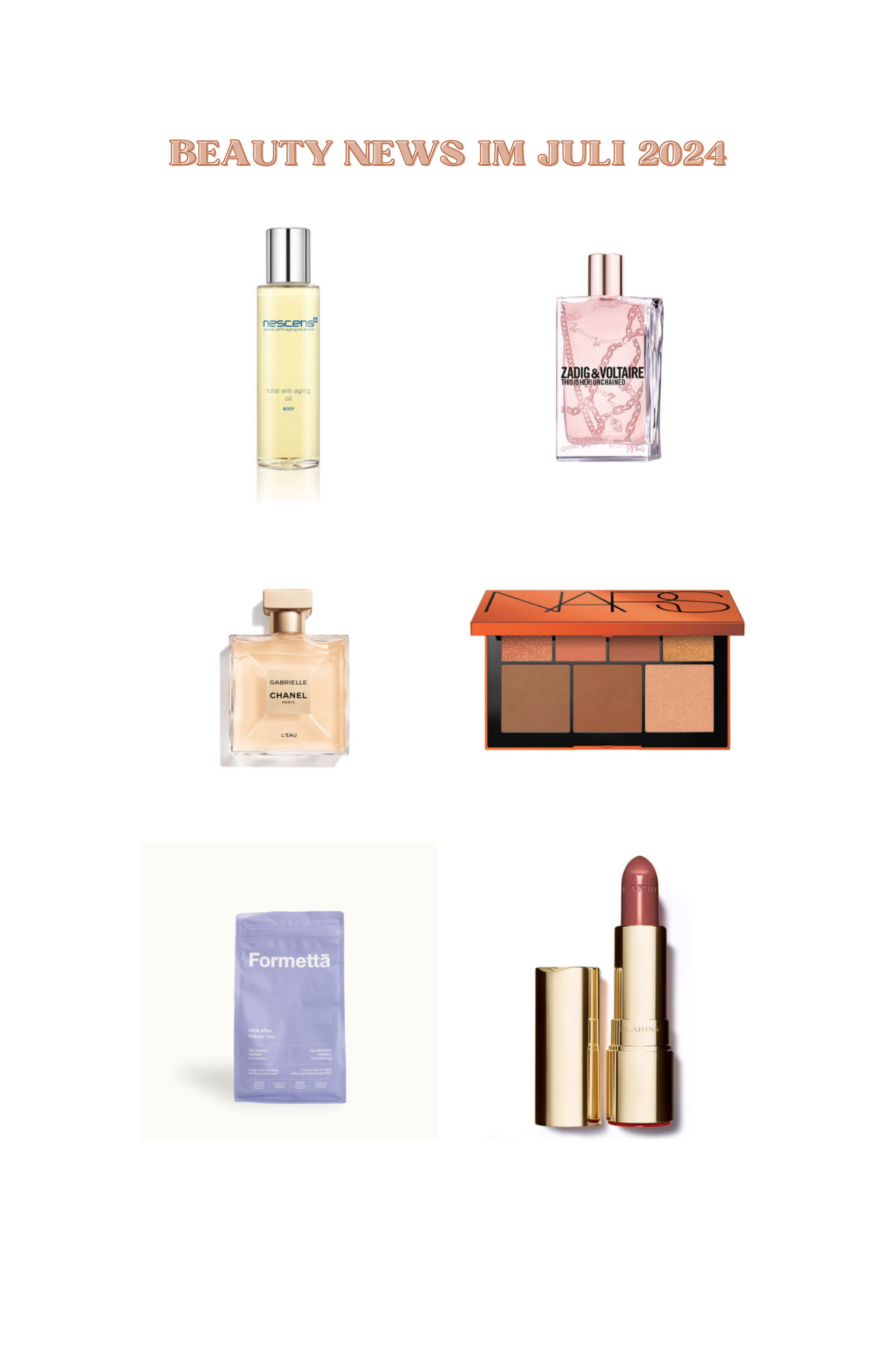 In den Beauty-News vom Juli 2024 auf sonrisa.ch findest Du eine Übersicht mit den besten Lancierungen aus dem Beauty-Kosmos.