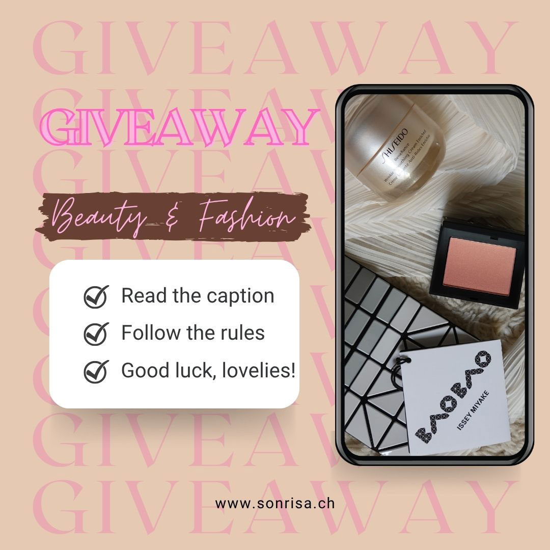 Luxus-Giveaway: Gewinne eines von drei exklusiven Shiseido-, Nars- und Issey-Miyake-Sets im Wert von über 500 CHF – nur bei sonrisa. Jetzt entdecken & mitmachen.