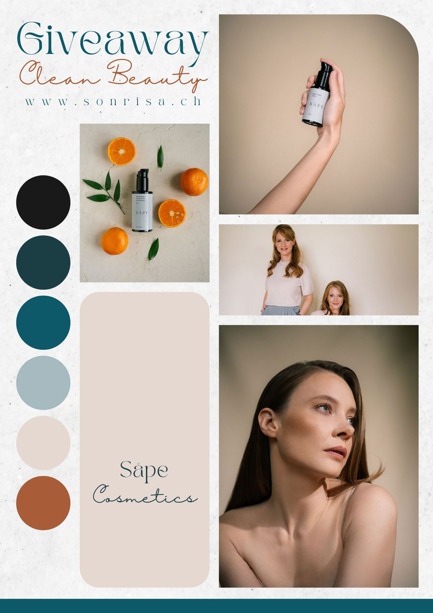 Swiss Clean Beauty at its best. Gewinne exklusive Såpe Cosmetics Skincare Sets bei sonrisa und entdecke natürliche Hautpflege made in Switzerland.