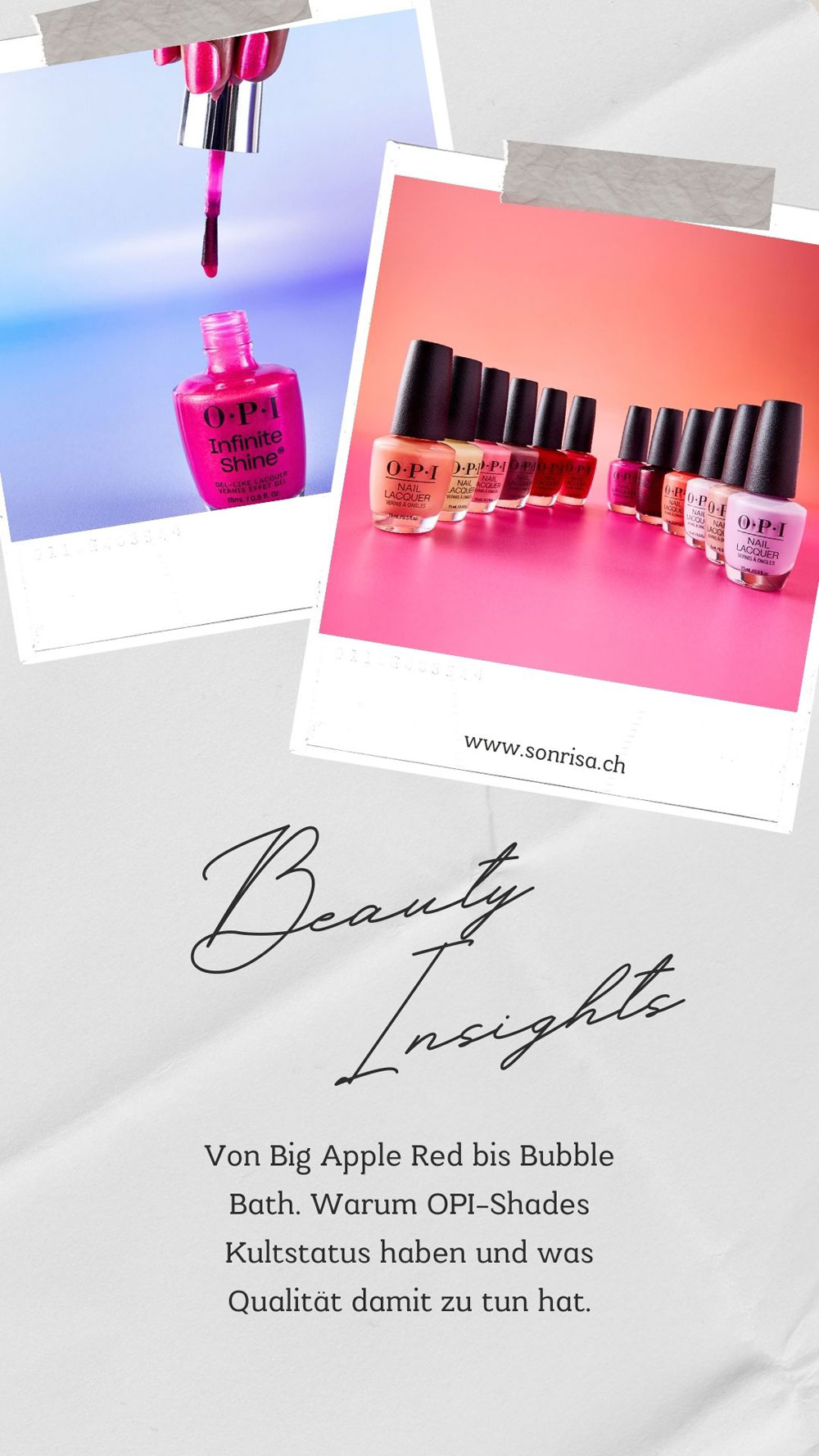 Warum hochwertige Nagellacke langfristig Geld sparen und wie OPI mit der OPIcons Collection zeigt, dass selbst Farbnamen emotionale Kraft haben. Mehr dazu auf sonrisa.